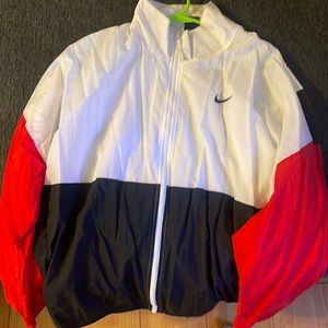 Nike Red white and Black windbreaker XL